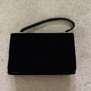 vintage velvet handbag with mirror
